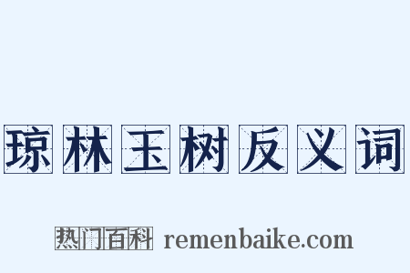 琼林玉树反义词是什么意思的图片